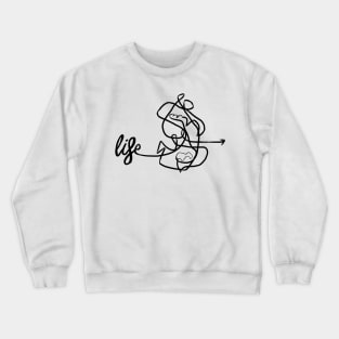 Life black Crewneck Sweatshirt